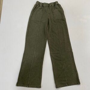 Rae Mode Olive Wide Leg Sweatpants Women’s Size M Cotton Blend Lounge Pants